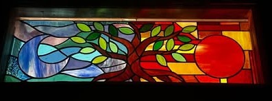 Stained glass window panel